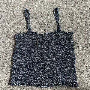 Brandy Melville Navy and White Camisole